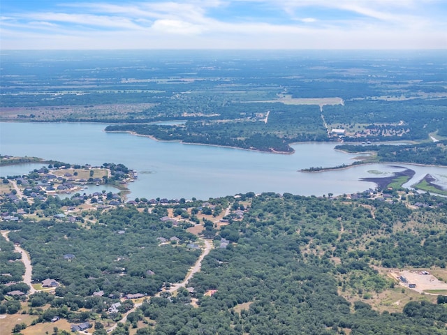 498 Cumberland Trl, Bridgeport, TX 76458 - aerial view of a nearby body of water and a heavily wooded area