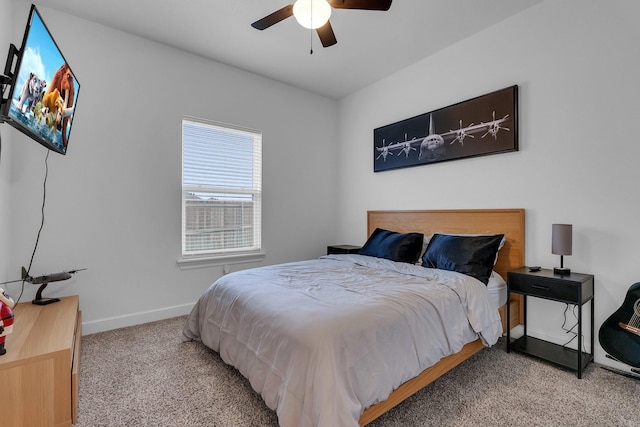 138 Lake Ridge Ct, Abilene, TX 79602 - carpeted bedroom with baseboards and a ceiling fan