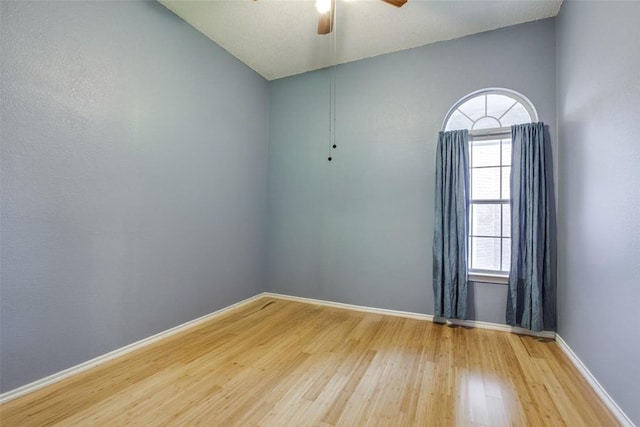 7421 Buckskin Ct, Fort Worth, TX 76137 - unfurnished room featuring wood finished floors, ceiling fan, and baseboards