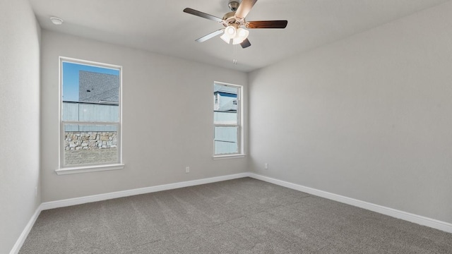 11213 Orchard Ln, Justin, TX 76247 - spare room with carpet floors, baseboards, and ceiling fan