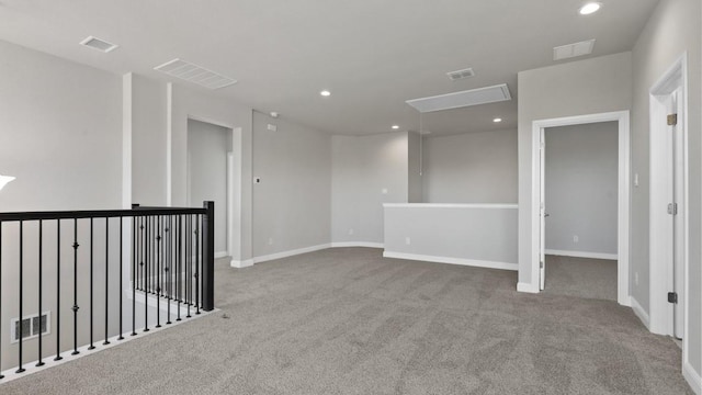 11213 Orchard Ln, Justin, TX 76247 - empty room with attic access, carpet, recessed lighting, and baseboards