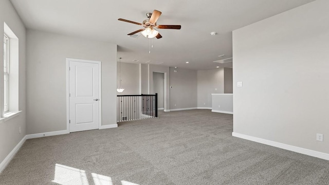 11213 Orchard Ln, Justin, TX 76247 - carpeted spare room featuring a ceiling fan and baseboards