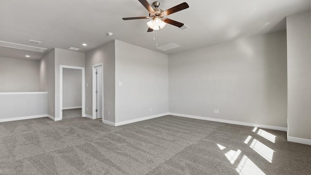 11213 Orchard Ln, Justin, TX 76247 - unfurnished room with a ceiling fan, carpet, recessed lighting, and baseboards
