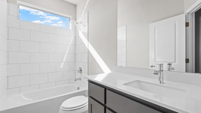 11213 Orchard Ln, Justin, TX 76247 - full bath with vanity, toilet, and shower / bathtub combination