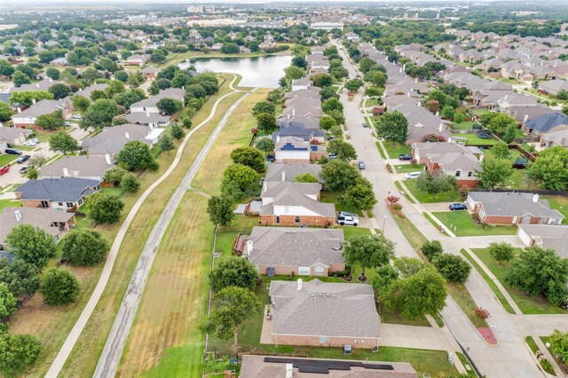 2401 Loon Lake Rd, Denton, TX 76210 - aerial perspective of suburban area with a large body of water