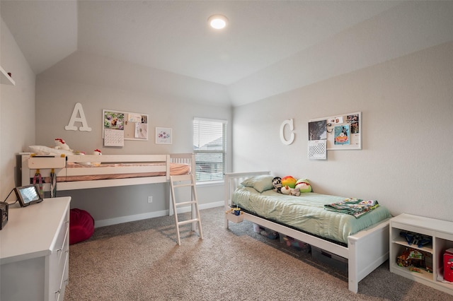 1713 Brindle St, Justin, TX 76247 - carpeted bedroom with lofted ceiling and baseboards