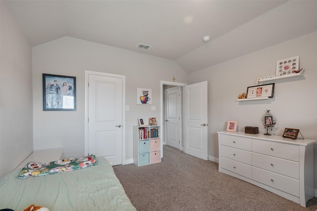 1713 Brindle St, Justin, TX 76247 - carpeted bedroom featuring lofted ceiling and baseboards