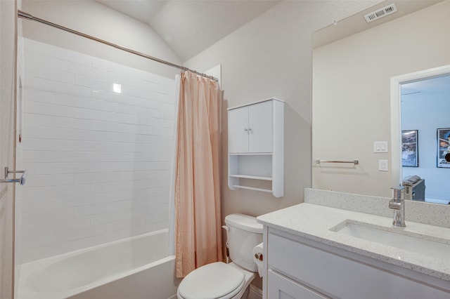 1713 Brindle St, Justin, TX 76247 - bathroom with vanity, toilet, and shower / bath combo with shower curtain