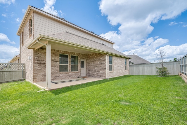 1713 Brindle St, Justin, TX 76247 - rear view of property with brick siding, a patio area, and roof with shingles