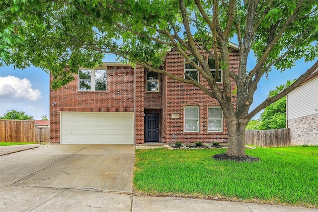 1126 Mazourka Dr, Arlington, TX 76001 - traditional home with an attached garage, driveway, and brick siding
