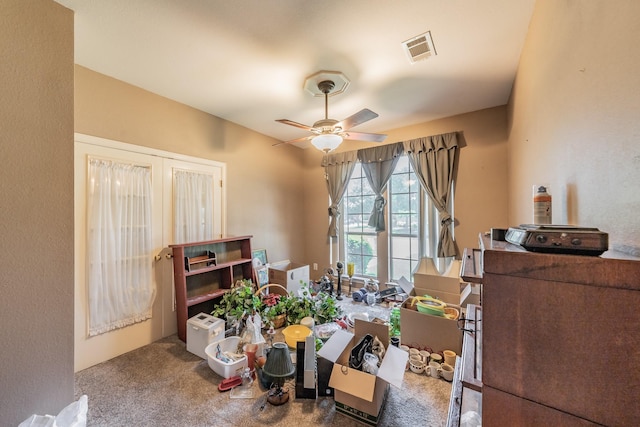 8300 Red Rose Trl, North Richland Hills, TX 76182 - office space with carpet floors and a ceiling fan