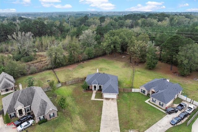 9445 N Pointe Cir, Greenwood, LA 71033 - aerial view of property and surrounding area featuring a forest