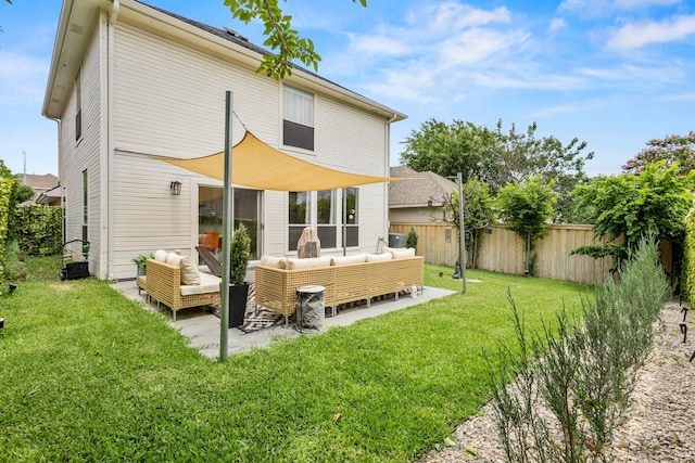 4932 Glenscape Trl, Fort Worth, TX 76137 - rear view of house with an outdoor living space and a patio