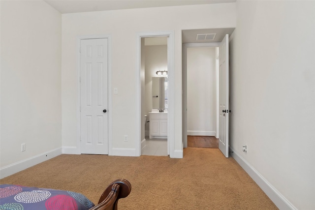 4211 Wilson Creek Trl, Prosper, TX 75078 - unfurnished bedroom with light colored carpet, ensuite bathroom, and baseboards