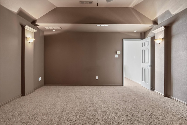 4211 Wilson Creek Trl, Prosper, TX 75078 - carpeted spare room featuring vaulted ceiling, baseboards, and ceiling fan