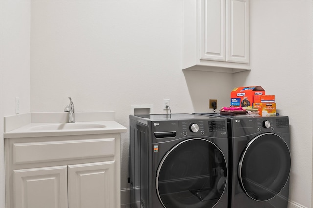 4211 Wilson Creek Trl, Prosper, TX 75078 - laundry room with cabinet space and independent washer and dryer