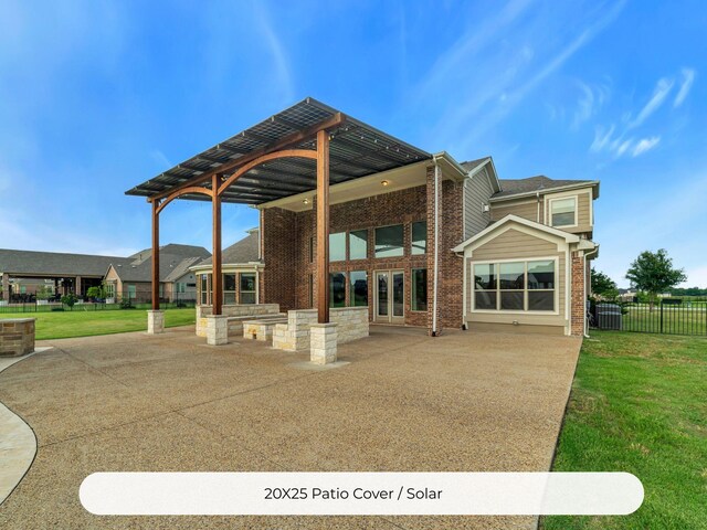 4603 Whitestone Dr, Parker, TX 75002 - rear view of house with area for grilling, a patio area, and brick siding