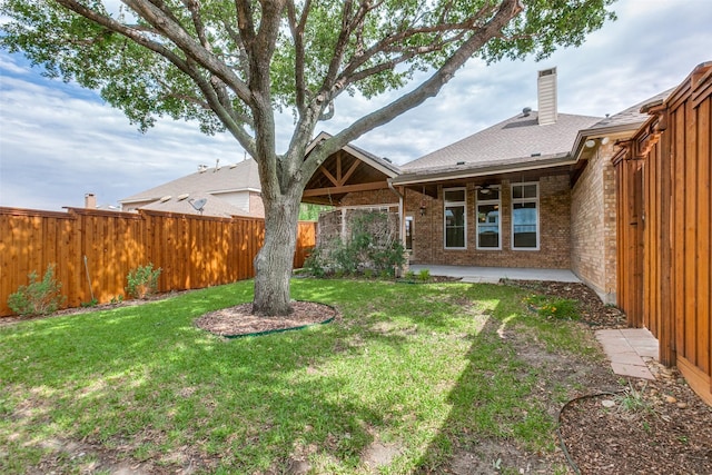 7491 Daffodil Way, Frisco, TX 75033 - view of yard with a ceiling fan and a patio area