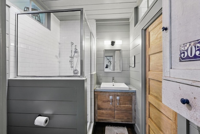505 N College St, Mckinney, TX 75069 - bathroom with vanity and a shower stall
