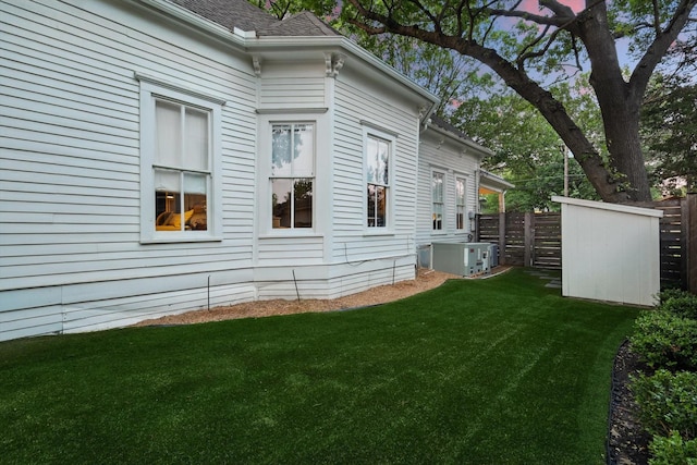 505 N College St, Mckinney, TX 75069 - view of property exterior featuring central air condition unit and roof with shingles