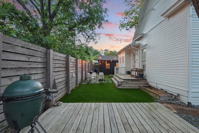 505 N College St, Mckinney, TX 75069 - deck at dusk featuring a grill