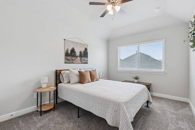 1601 Stetson St, Northlake, TX 76247 - carpeted bedroom featuring baseboards, a ceiling fan, and lofted ceiling
