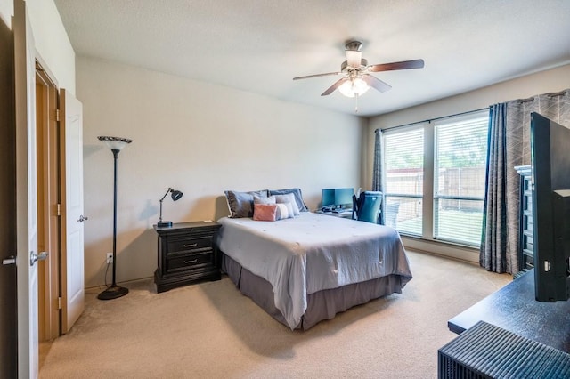6620 Friendsway Dr, Fort Worth, TX 76137 - bedroom with light colored carpet and a ceiling fan