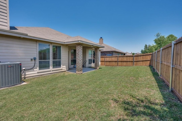 6620 Friendsway Dr, Fort Worth, TX 76137 - view of yard with central AC and a patio
