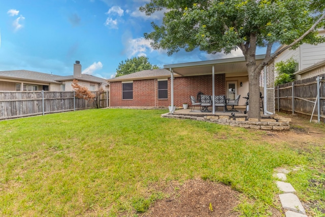 8713 Trinity Vista Trl, Fort Worth, TX 76053 - rear view of house with a patio area and brick siding