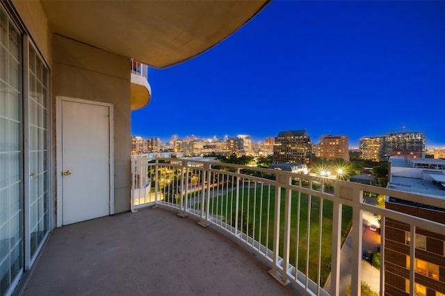 3225 Turtle Creek Blvd Unit 1012, Dallas, TX 75219 - balcony at night with a view of city lights