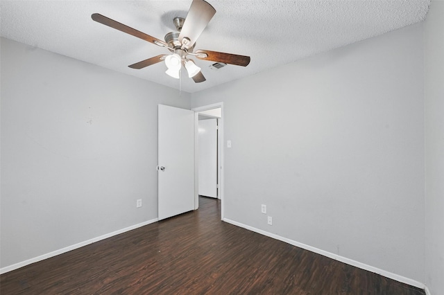 815 Quail Ter, Mansfield, TX 76063 - empty room featuring wood finished floors, baseboards, ceiling fan, and a textured ceiling
