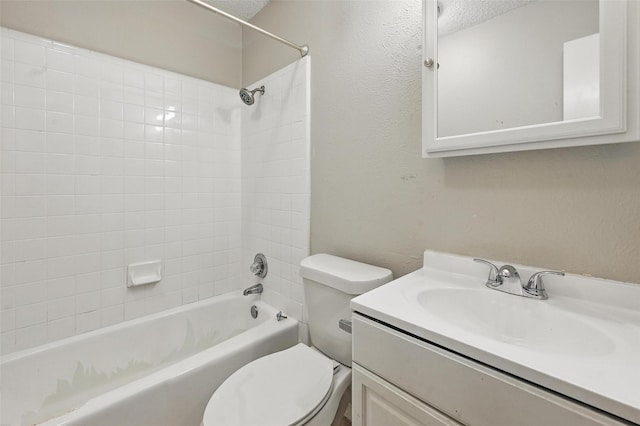 815 Quail Ter, Mansfield, TX 76063 - full bathroom with toilet, bathtub / shower combination, vanity, and a textured ceiling