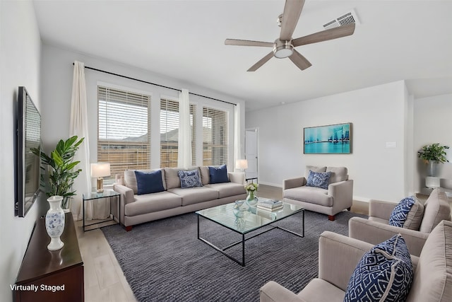 9653 Alderleaf Trl, Fort Worth, TX 76036 - living room with a ceiling fan