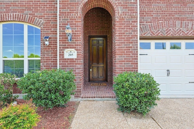 205 Hogue Ln, Wylie, TX 75098 - property entrance featuring brick siding and an attached garage