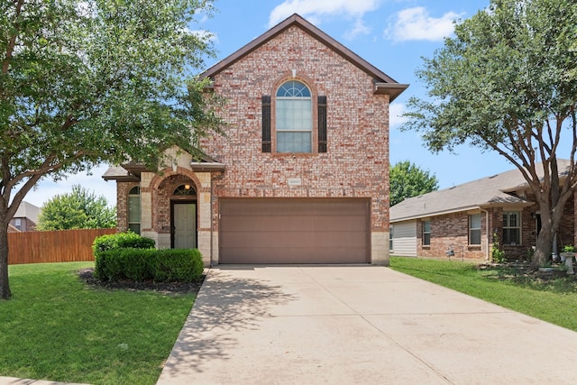 12001 Walden Wood Dr, Fort Worth, TX 76244 - traditional-style home with brick siding, a garage, and concrete driveway
