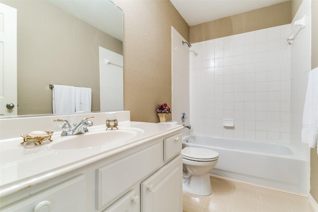 3801 Emerald Park Dr, Corinth, TX 76208 - bathroom featuring vanity, toilet, and shower / bath combination