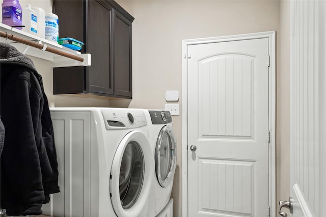 10313 Dimmit Pl, Mckinney, TX 75071 - washroom with separate washer and dryer and cabinet space