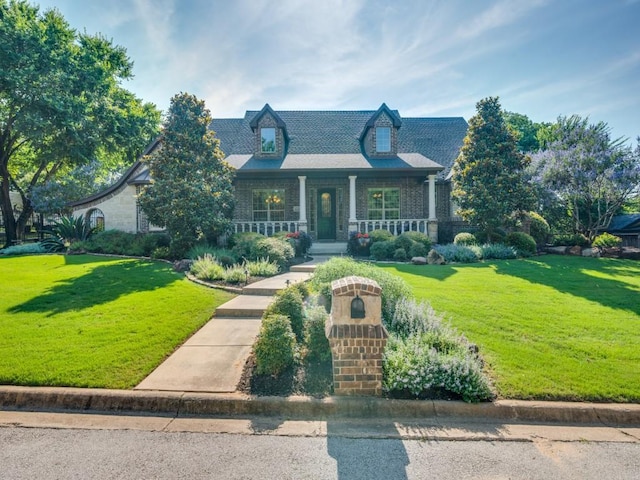 1221 Morris Dr, Keller, TX 76248 - view of front of house with a porch, a front lawn, and stone siding