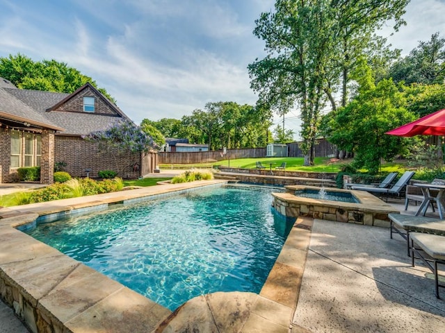 1221 Morris Dr, Keller, TX 76248 - view of pool with a patio and a pool with connected hot tub
