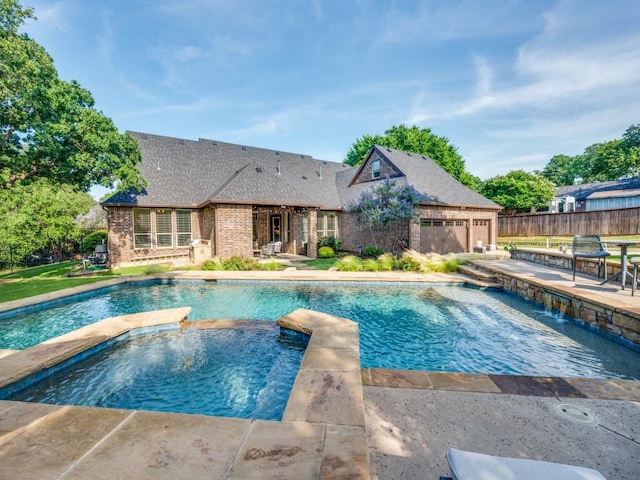 1221 Morris Dr, Keller, TX 76248 - view of swimming pool featuring a patio area and a pool with connected hot tub