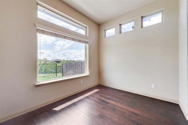 9641 Calaveras Rd, Fort Worth, TX 76177 - empty room featuring dark wood-style floors and baseboards