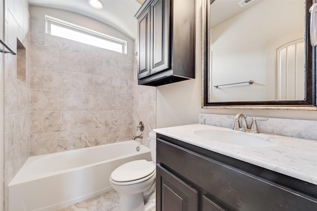 9641 Calaveras Rd, Fort Worth, TX 76177 - full bath with vanity, toilet, and  shower combination