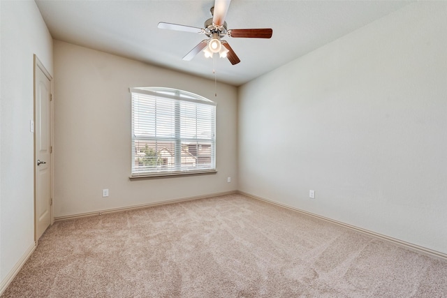 9641 Calaveras Rd, Fort Worth, TX 76177 - empty room with light colored carpet, a ceiling fan, and baseboards
