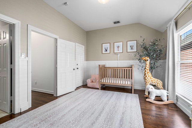 2917 Hallsville St, Dallas, TX 75204 - bedroom with wood finished floors and lofted ceiling