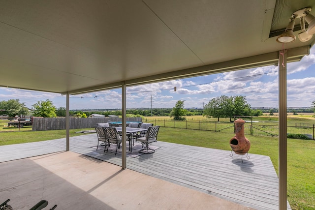 4260 Gun Club Rd, Temple, TX 76501 - view of patio / terrace with outdoor dining area and a wooden deck