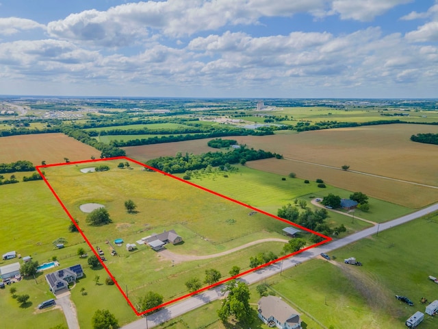 4260 Gun Club Rd, Temple, TX 76501 - view of rural area with property boundaries highlighted and agricultural land