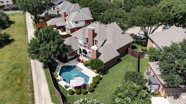 3601 Whitehaven Dr, Plano, TX 75093 - aerial view of residential area featuring a pool area