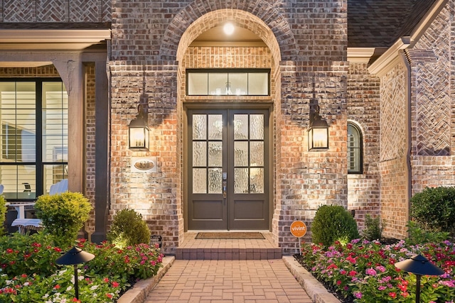 830 Country Brook Ln, Prosper, TX 75078 - entrance to property with french doors and brick siding