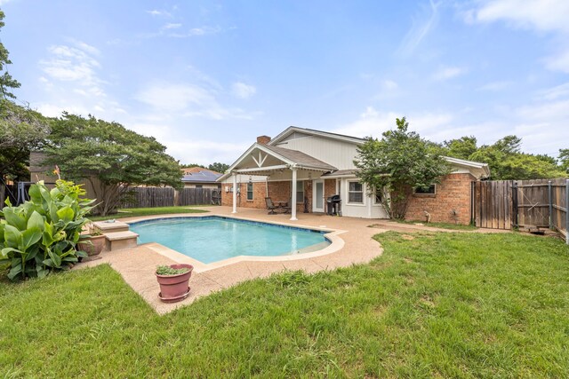 5501 Wood View St, North Richland Hills, TX 76180 - view of swimming pool with grilling area and a patio area