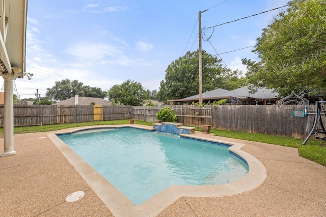 5501 Wood View St, North Richland Hills, TX 76180 - view of swimming pool with a fenced backyard and a patio area